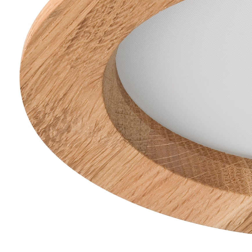 LED ugradna svetiljka WOODY SPOT LED/12,5W/230V 4000K hrast Ø 16 cm