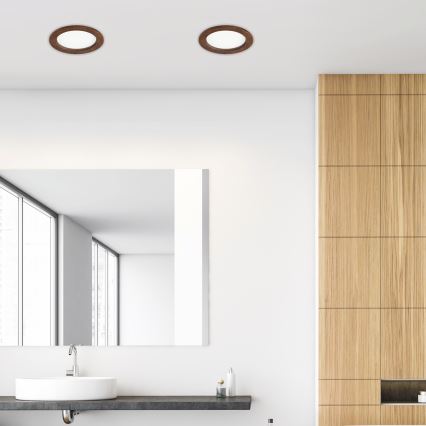 LED ugradna svetiljka WOODY SPOT LED/16,5W/230V 4000K trešnja, prečnik 18,5 cm