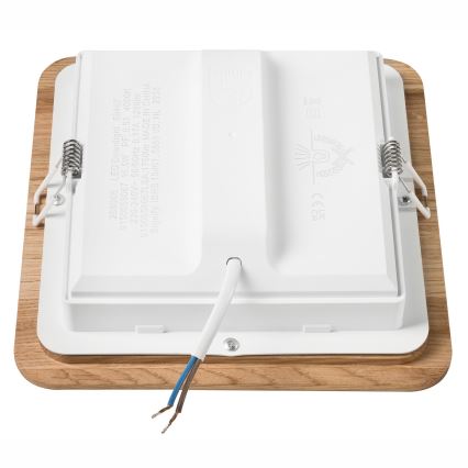 LED ugradna svetiljka WOODY SPOT LED/17W/230V 3000K hrast 18,5x18,5 cm