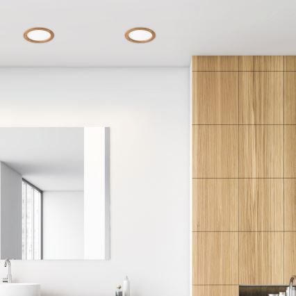 LED ugradna svetiljka WOODY SPOT LED/23,5W/230V 4000K hrast, prečnik 23,5 cm