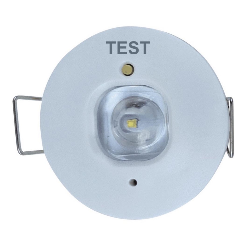 LED ugradna svetiljka za nuždu GATRION LED/1W/230V 6000K