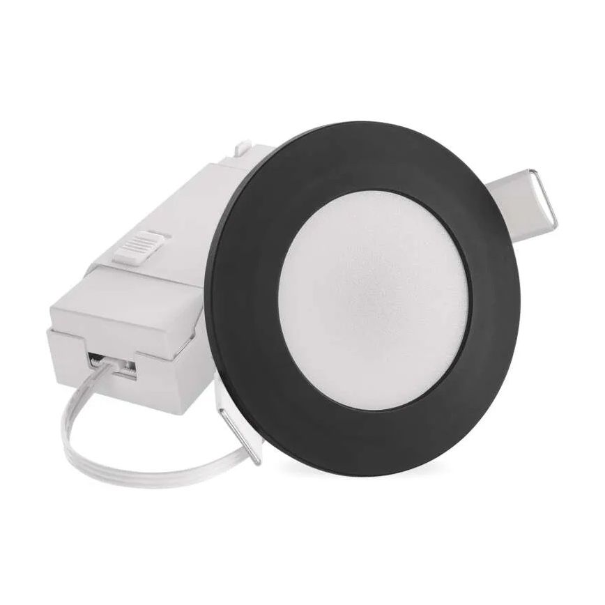 LED kupatilska ugradna svetiljka LORI LED/4,5W/230V IP65 2700/4000K Ø 8,5 cm crna