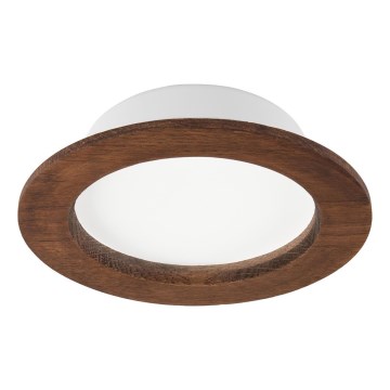 LED ugradno stropno svetlo WOODY SPOT LED/12,5W/230V 3000K trešnja prečnik 16 cm