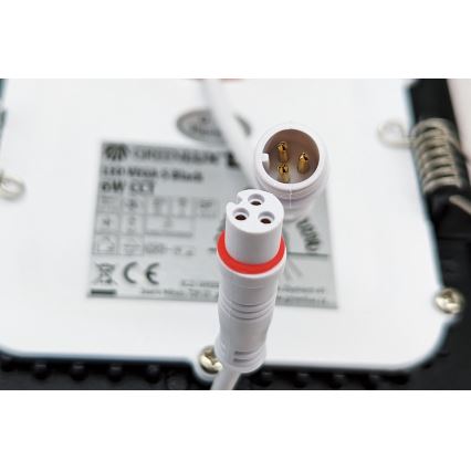 LED ugradno svetlo VEGA LED/12W/230V 2900/3900/5800K 17,5x17,5 cm crno