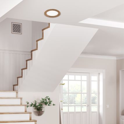 LED ugradno svetlo WOODY SPOT LED/16,5W/230V 4000K orah preč. 18,5 cm