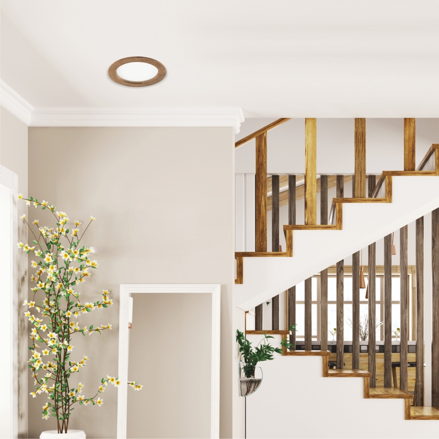 LED ugradno svetlo WOODY SPOT LED/16,5W/230V 4000K orah preč. 18,5 cm