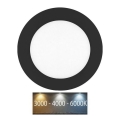 LED ugradno svetlo za kupatilo LADA LED/6W/230V 3000/4000/6000K prečnik 12 cm IP44 crno