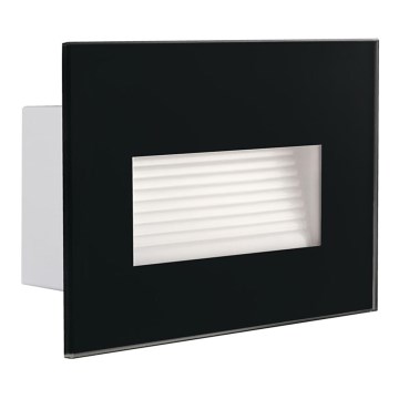 LED Ugrađeno svetlo GLASI LED/3W/230V 4000K IP44 crno