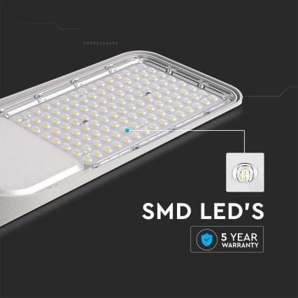 LED ulična lampa sa SAMSUNG čipom, 30W, 230V, 6500K, IP65, siva