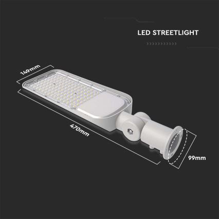 LED ulična lampa SAMSUNG čip LED/50W/230V 6500K IP65 siva