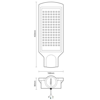 LED Ulična svetiljka LED/100W/170-400V IP65