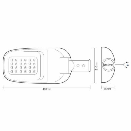 LED Ulična svetiljka LED/40W/230V 5000K IP65