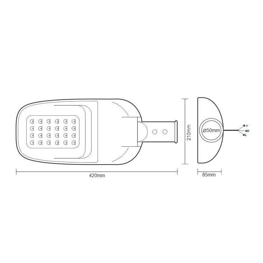 LED Ulična svetiljka LED/40W/230V 5000K IP65