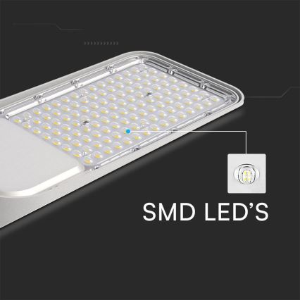 LED ulična lampa sa senzorom sumraka SAMSUNG čip LED/100W/230V 4000K IP65 siva