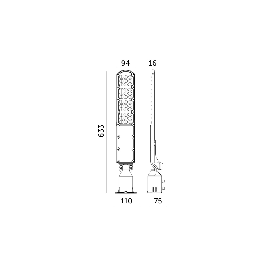 LED Ulična svetiljka sa senzorom za dan/noć CYOTO LED/100W/230V IP65 4000K