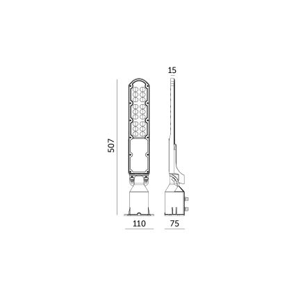LED Ulična svetiljka sa senzorom za dan/noć CYOTO LED/50W/230V IP65 4000K