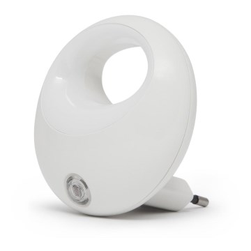 LED Utična orijentacijska Lampa sa senzorom LED/1W/230V bela