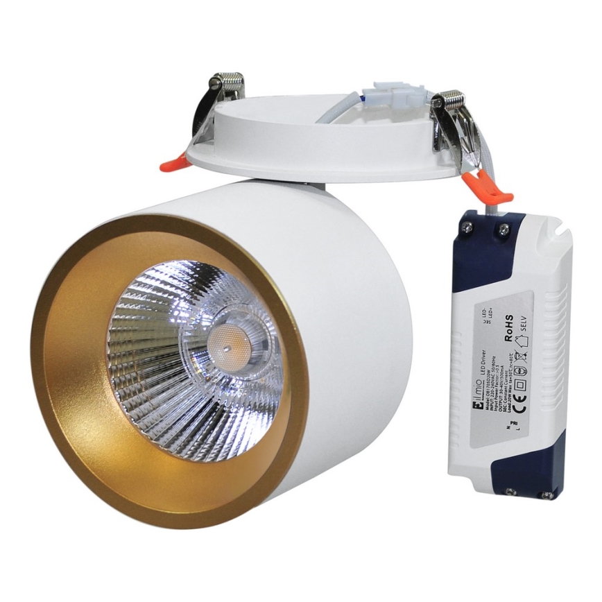 LED Uvučeni reflektor HARON LED/20W/230V bela