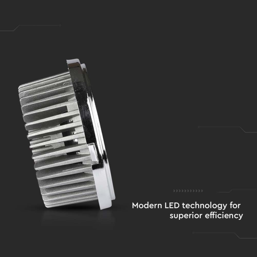 LED Uvučeni reflektor LED/20W/230V 4000K 40°/20° pr. 11 cm sjajni krom