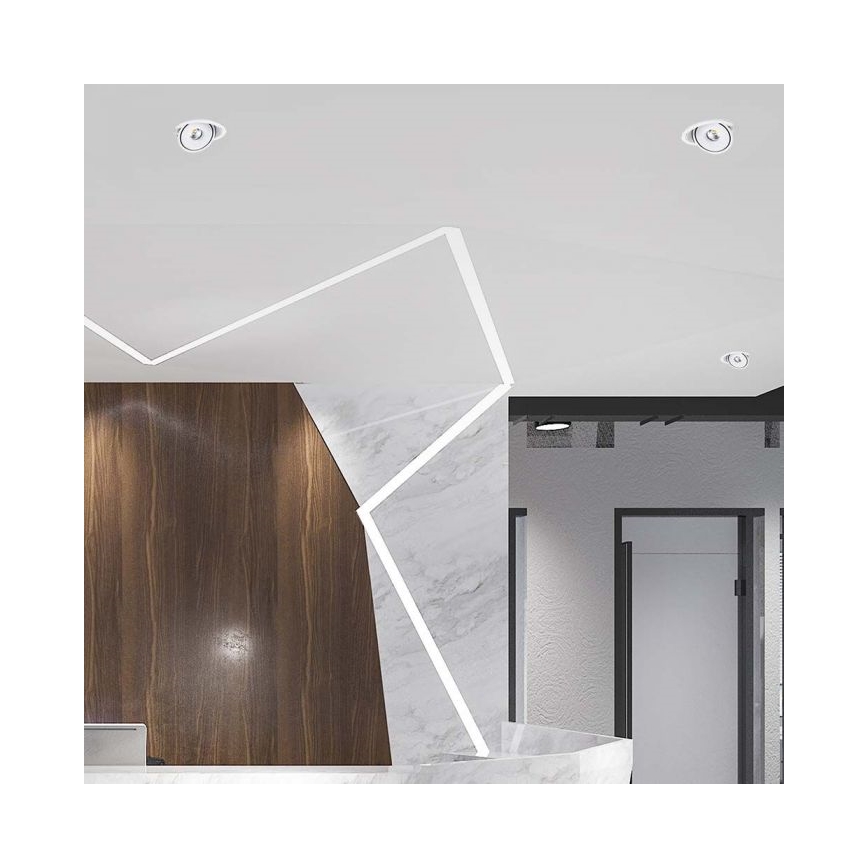 LED Uvučeni reflektor LED/28W/230V 3000/4000/6400K pr. 20 cm bela