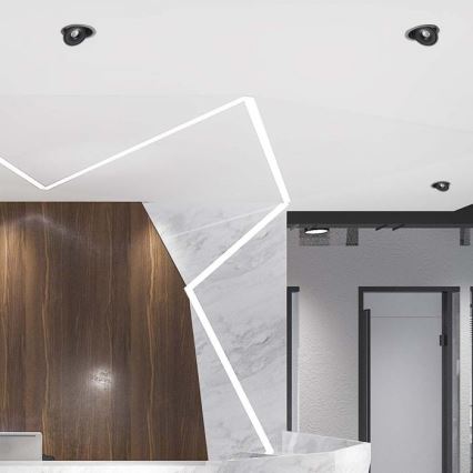LED Uvučeni reflektor LED/28W/230V 3000/4000/6400K pr. 20 cm crno