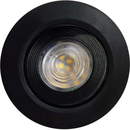 LED Ugradbena/nadgradna reflektorska lampa 2u1 LED/5W/230V 4200K pr. 9,3 cm crno