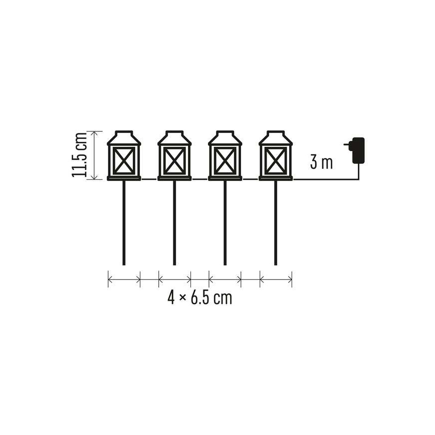 LED Vanjska dekoracija 4xLED/5W/230V IP44