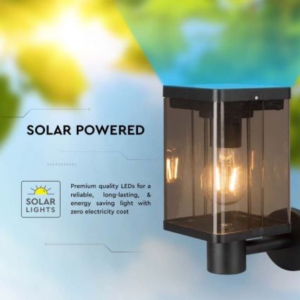 LED Vanjska solarna zidna Lampa sa senzorom LED/2,5W/3,7V 3000K IP54