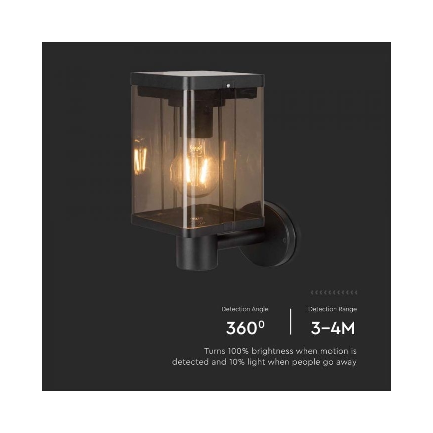 LED Vanjska solarna zidna Lampa sa senzorom LED/2,5W/3,7V 3000K IP54