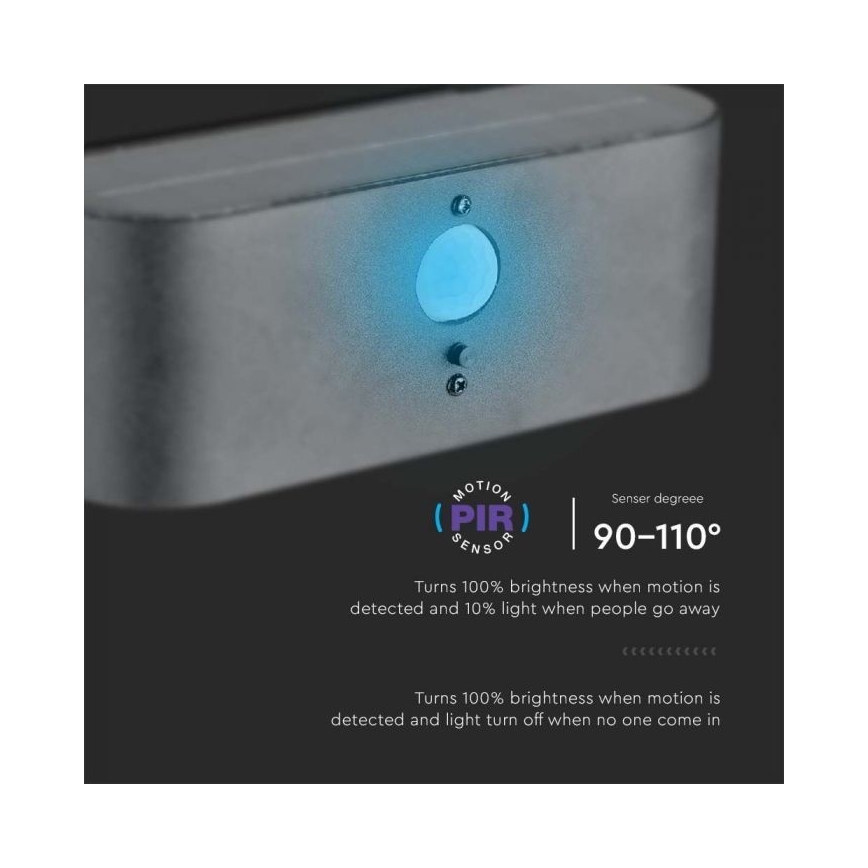 LED Vanjska solarna zidna Lampa sa senzorom LED/2,5W/3,7V 3000K IP54