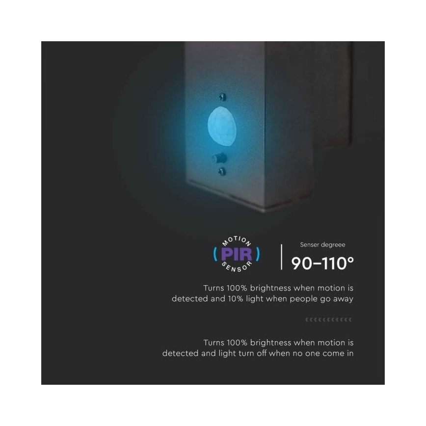 LED Vanjska solarna zidna Lampa sa senzorom LED/5,5W/3,7V 3000K IP54