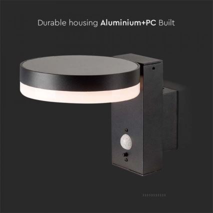 LED Vanjska solarna zidna Lampa sa senzorom LED/5,5W/3,7V 3000K IP54