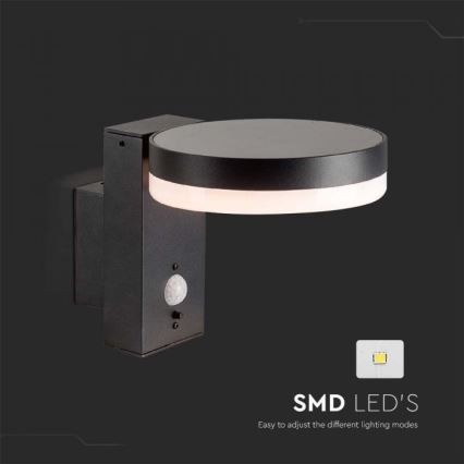 LED Vanjska solarna zidna Lampa sa senzorom LED/5,5W/3,7V 3000K IP54