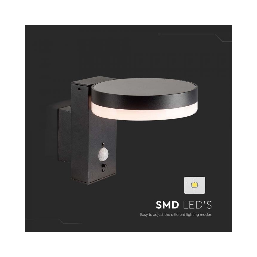 LED Vanjska solarna zidna Lampa sa senzorom LED/5,5W/3,7V 3000K IP54