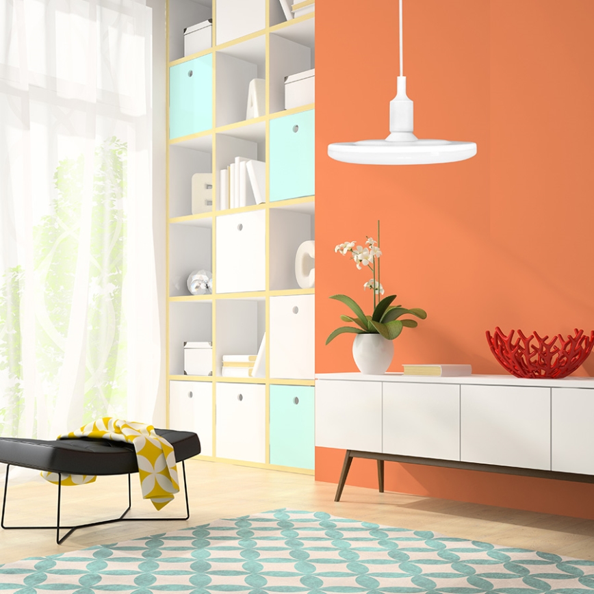 LED Viseća lampa KIKI 1xE27/10W/230V bela