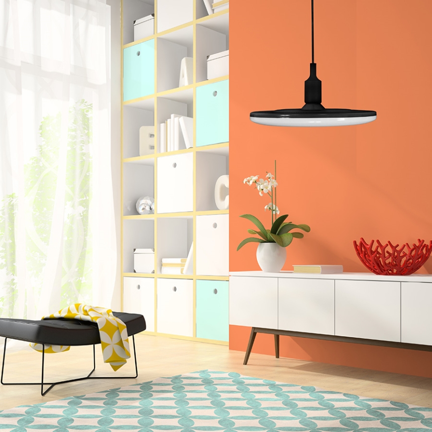 LED Viseća lampa KIKI 1xE27/15W/230V crno