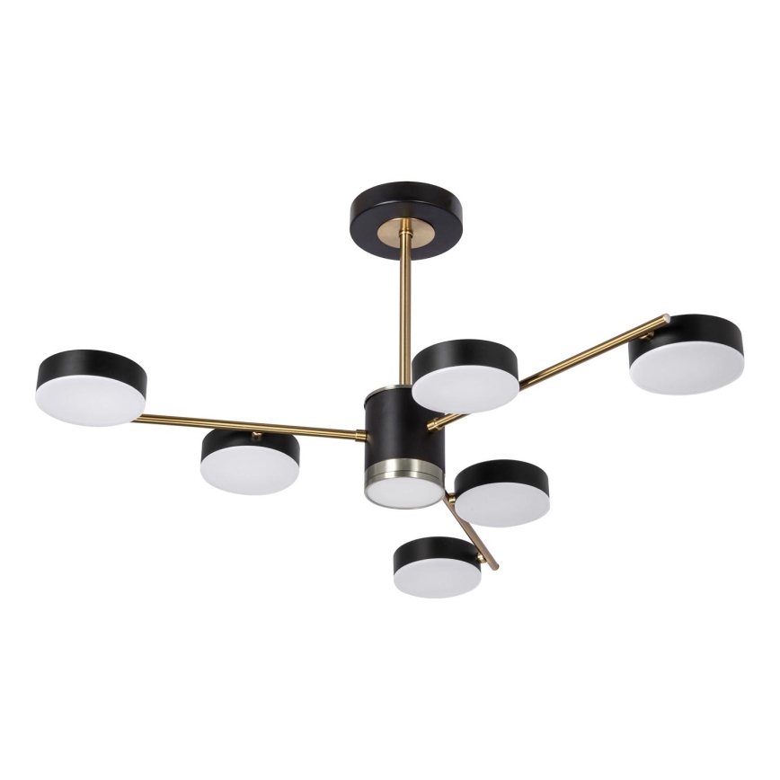 LED Viseći luster 6xLED/7W/230V + LED/6W zlatna/crno