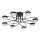 LED Viseći luster 8xLED/7W/230V crno