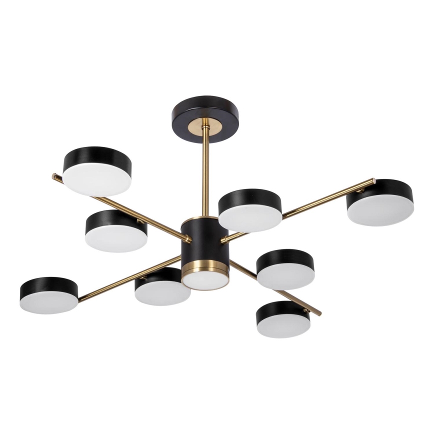 LED Viseći luster 8xLED/7W/230V + LED/6W 3000-6000K pr. 77 cm zlatna/crno