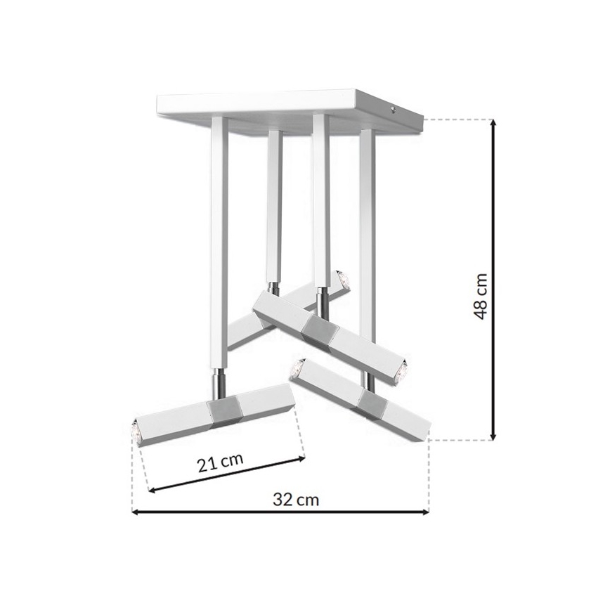 LED viseći luster CASTRO 4xG9/7W/230V