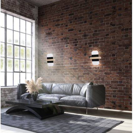 LED Zidna lampa APRIL LED/6W/230V bela/crno