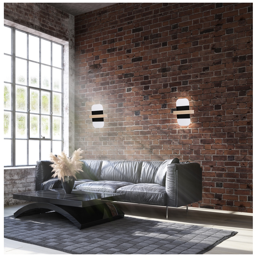LED Zidna lampa APRIL LED/6W/230V bela/crno