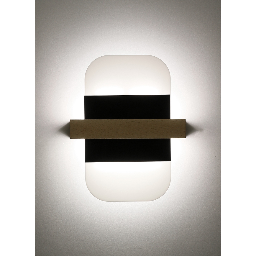 LED Zidna lampa APRIL LED/6W/230V bela/crno