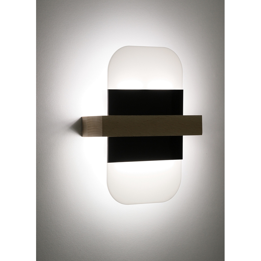 LED Zidna lampa APRIL LED/6W/230V bela/crno