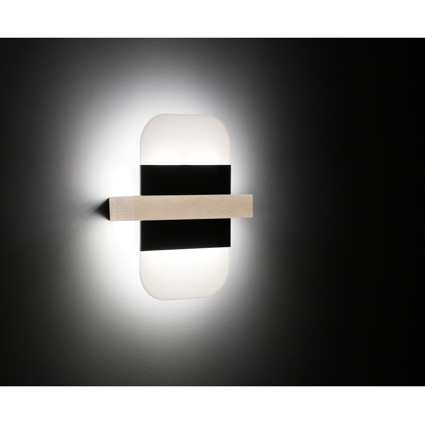 LED Zidna lampa APRIL LED/6W/230V bela/crno