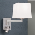 LED Zidna lampa CARLTON 1xE27/40W/230V + LED/3W bela/mat krom