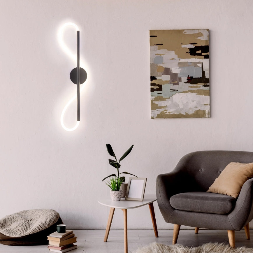 LED Zidna lampa EMMA LED/19W/230V crno