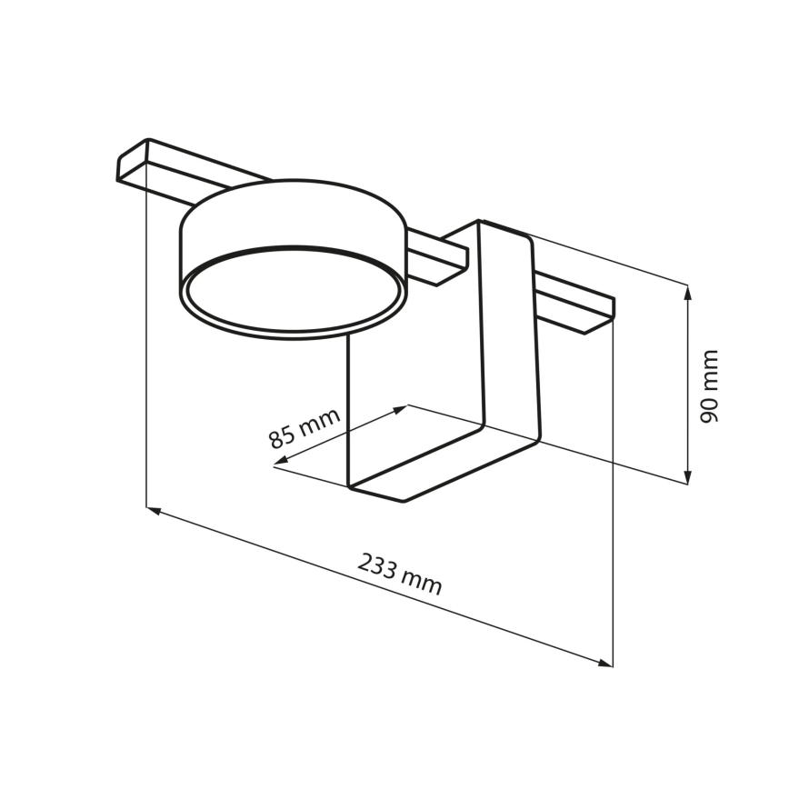 LED Zidna lampa JOY 1xGX53/6W/230V crno
