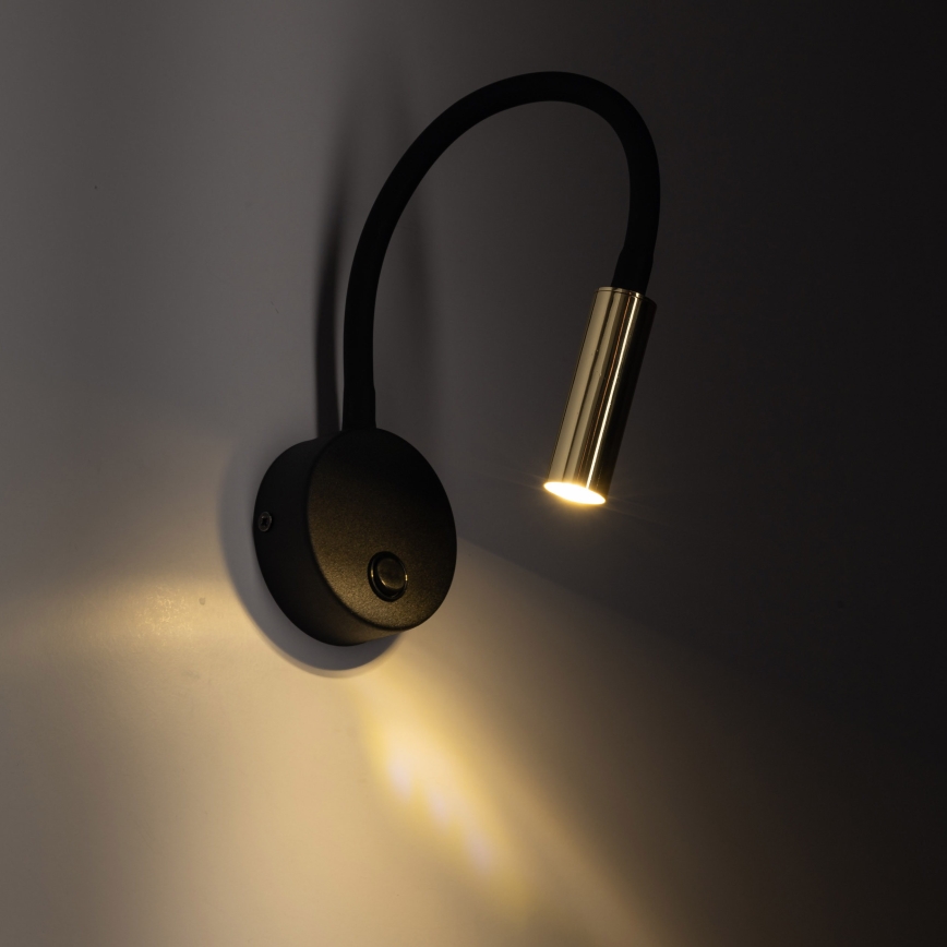 LED Zidna lampa LAGOS 1xG9/3W/230V 4000K crno/zlatna