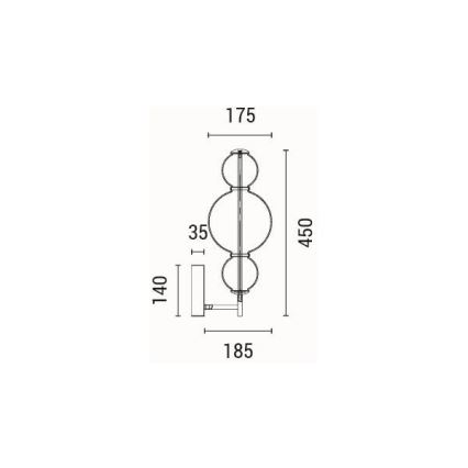LED Zidna lampa LED/12,6W/230V 3000K